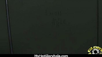 Hot couple having oral sex in gloryhole interracial 10