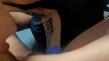 My boss threw the others out of the office and started sucking my dick i love blowjobs from her