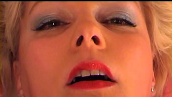 Cute blonde takes the load