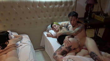 He sneaked into his stepsisters bedroom and fucked them both