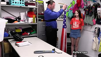 Slutty petite ends up on body inspection at the mall