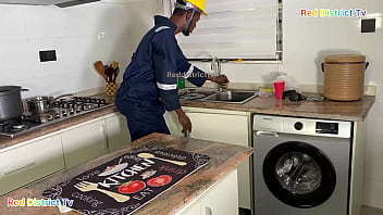 This is me begging the estate plumber to fuck me right i my kitchen