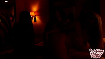 Hotties betty bang nina kayy & miss raquel team up to milk him