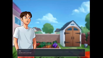 Summertime saga cap 12 trabajando en el jardin de la milf diana