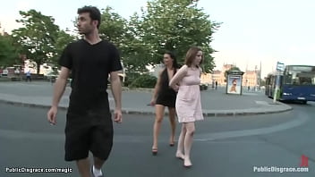 Dominatrix Sandra Romain And Master James Deen Tie And Humiliate Pale British Slut Crystal Sparx Then Walk Her In The Street For Onlookers thumbnail