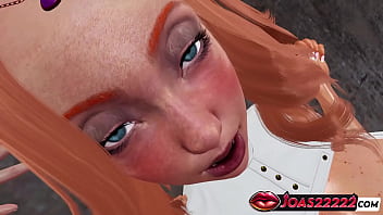 Sexy angel athena with huge boobs animation pink toy pussy insertion cunnilingus & pussy fingering wet orgasm in honey select 2