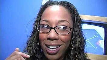 White milf sucking and licking a black cock 16