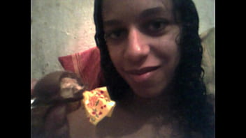 Jade with candy at her boyfriend's house