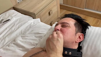 Amber finally milks his balls onto her feet