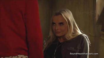 Sexy busty lesbian slaves moaning from pleasure and punishemnt with madame