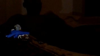 Stroking my big black dick til i cum