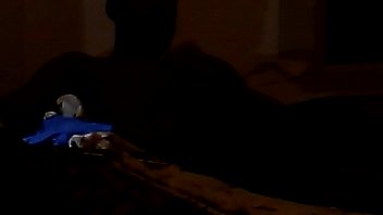 Stroking my big black dick til i cum