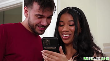 Natural busty teen girl slide her naked wet body on her customer and fuck him