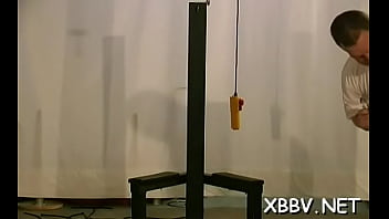 Sexual lady has a big box