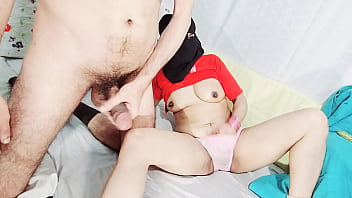 Handjob from girlfriend while fingering pussy with sound of sexy bangles