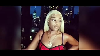 Sexy magazine model on balcony