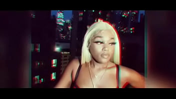 Sexy magazine model on balcony