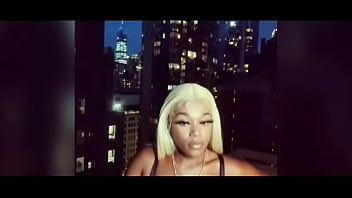 Sexy magazine model on balcony