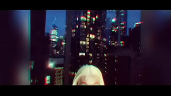 Sexy magazine model on balcony