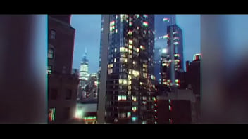 Sexy magazine model on balcony