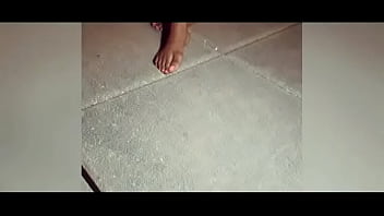 Sexy magazine model on balcony