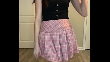 Little 18yo slut bounces on her giant dildo and fucks it for an intense orgasm the panty bank