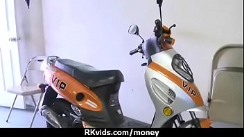 Tight teen fucks a man in front of the camera for cash 26