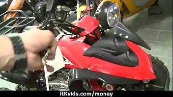 Tight teen fucks a man in front of the camera for cash 26