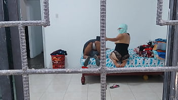 Horny housewives do housework while touching each other's buttocks and tits