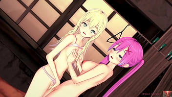 Pink haired cutie caught rubbing – ends up soaked in pussy eating finger fucking and scissor slam