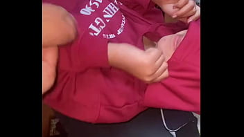 A cock in the mouth of a hooded milf