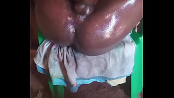 Big black oiled dick cumming in a unique position