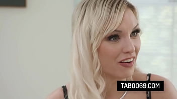 Busty stepmom ass fucked in threesome by plubmer stepson and her husband