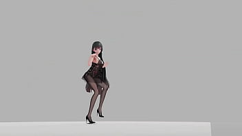 Honkai impact raiden mei strip dance show hentai r18 mmd 3d soft dark green hair clip