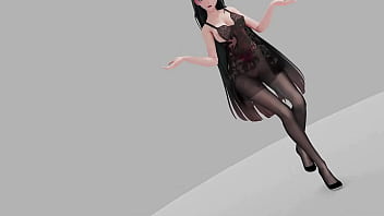 Honkai impact raiden mei strip dance show hentai r18 mmd 3d soft dark green hair clip