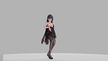 Honkai impact raiden mei strip dance show hentai r18 mmd 3d soft dark green hair clip
