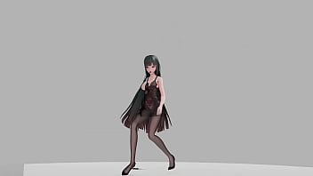 Honkai impact raiden mei strip dance show hentai r18 mmd 3d soft dark green hair clip