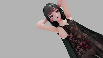 Honkai impact raiden mei strip dance show hentai r18 mmd 3d soft dark green hair clip