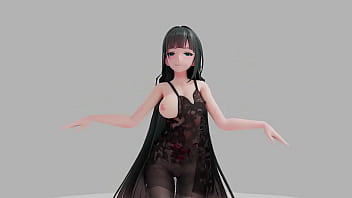 Honkai impact raiden mei strip dance show hentai r18 mmd 3d soft dark green hair clip