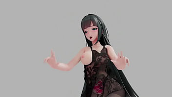 Honkai impact raiden mei strip dance show hentai r18 mmd 3d soft dark green hair clip