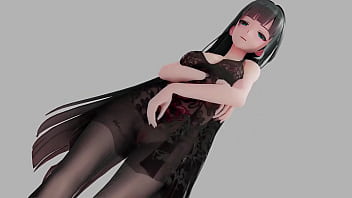 Honkai impact raiden mei strip dance show hentai r18 mmd 3d soft dark green hair clip