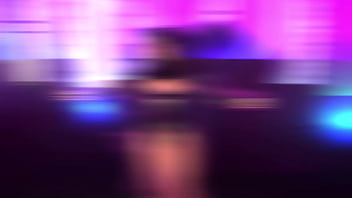 Playful shameless furry in sexy black corset shows off her sweet body