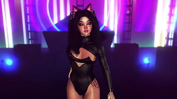 Playful shameless furry in sexy black corset shows off her sweet body Playful shameless furry in sexy black corset shows off her sweet body