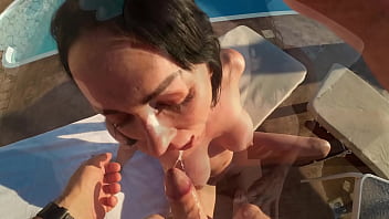 Jordan deep throat and rimming while julia squirting