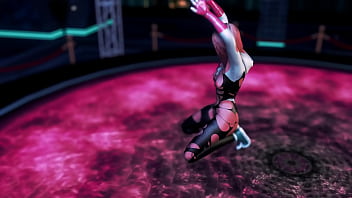 Cute naughty stacy gwen dance on the floor in torn suit to seduce spider man Cute naughty stacy gwen dance on the floor in torn suit to seduce spider man