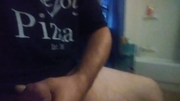 Blowing a load in bathroom