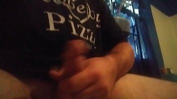 Blowing a load in bathroom