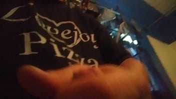 Blowing a load in bathroom