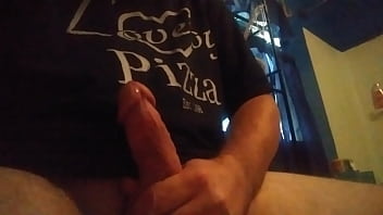 Blowing a load in bathroom