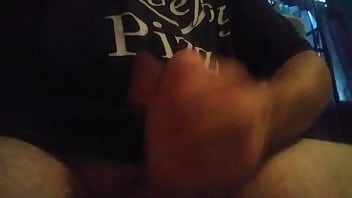 Blowing a load in bathroom